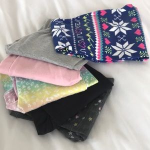 Girls Leggings 6 pair bundle